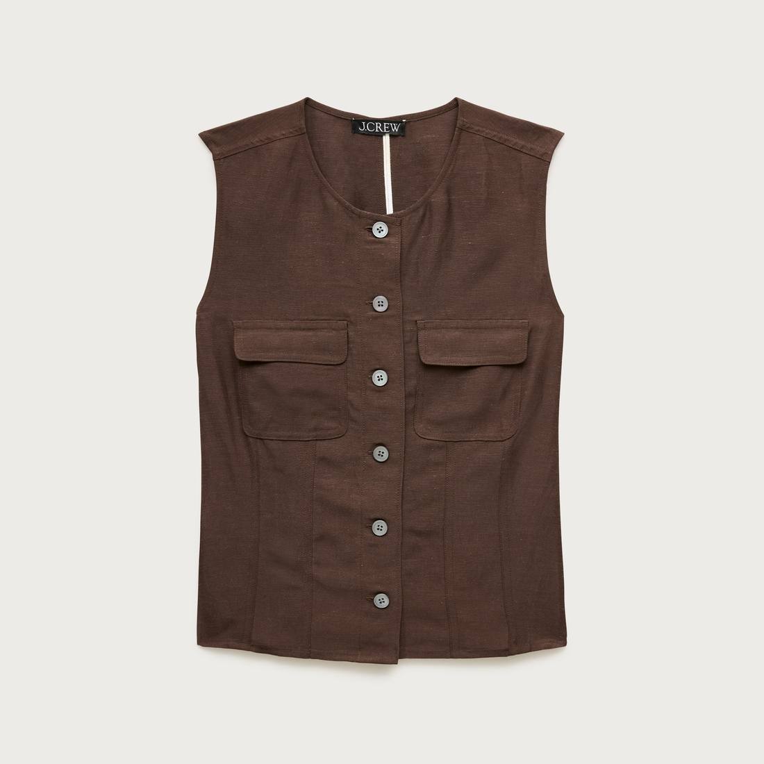 Utility top in Gramercy linen blend