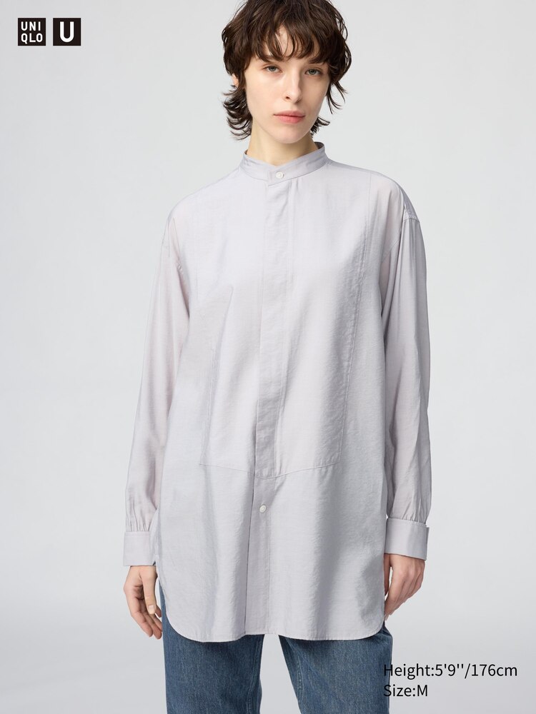 Stand Collar Shirt | Long Sleeve